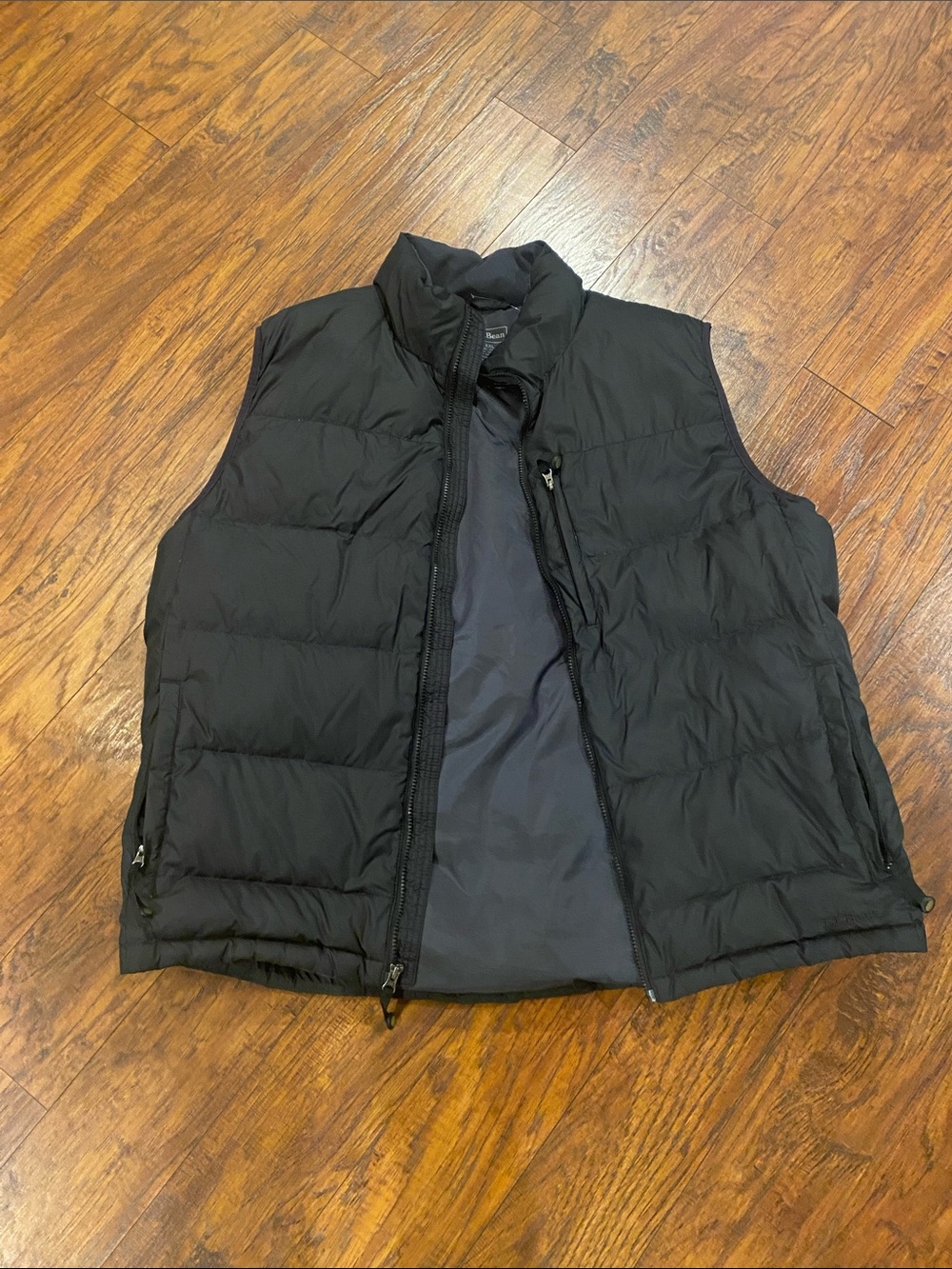 L.L. Bean Black Men's Quilted Down Vest